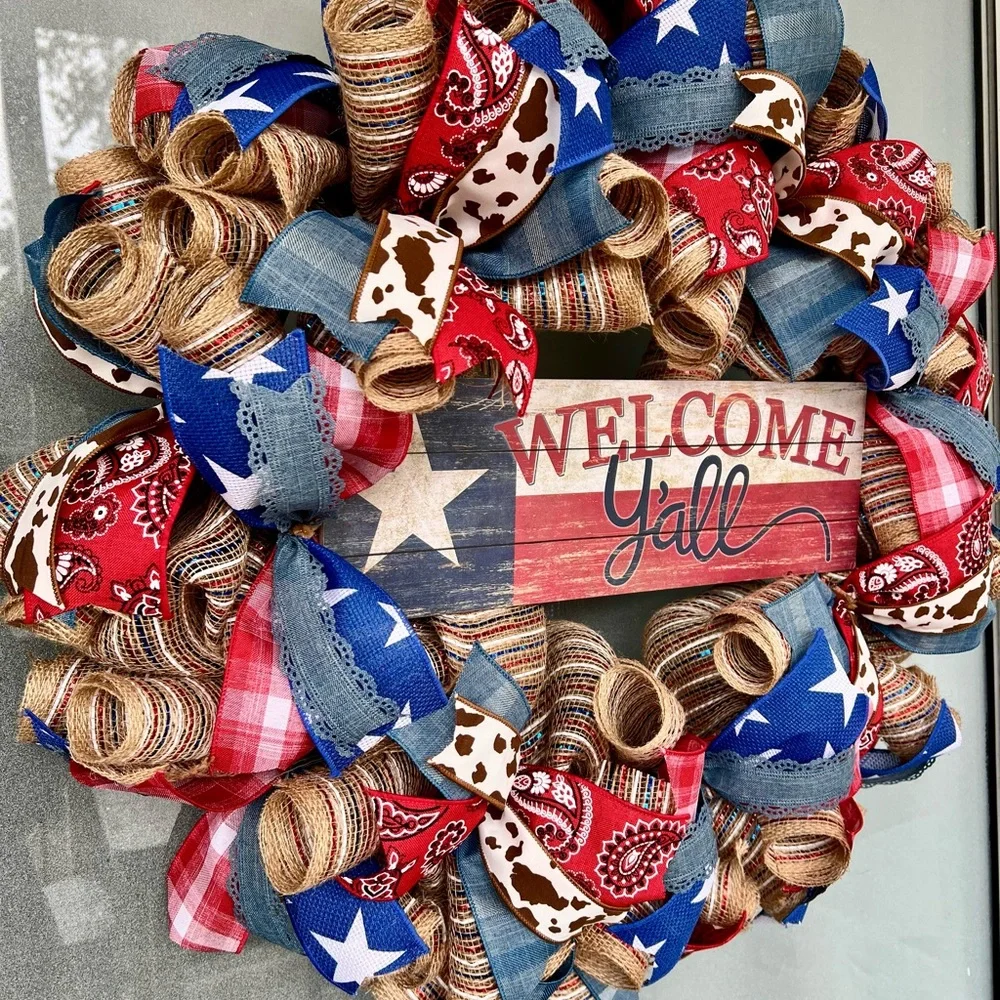 Texas “Welcome Y’all” Wreath